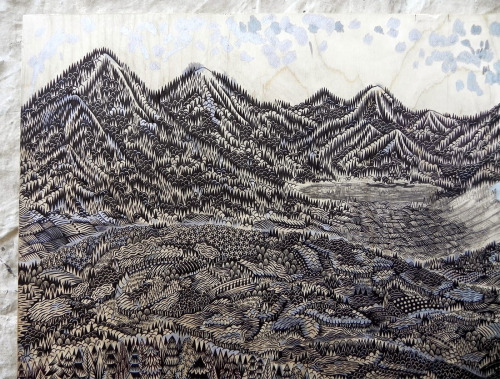 itscolossal:Overlook: A New Woodcut Print from Tugboat Printshop