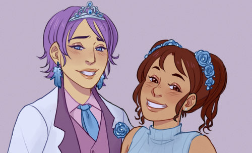 JamieTina wedding commission for stephentrevor. I’ve been wanting to draw them getting married for s