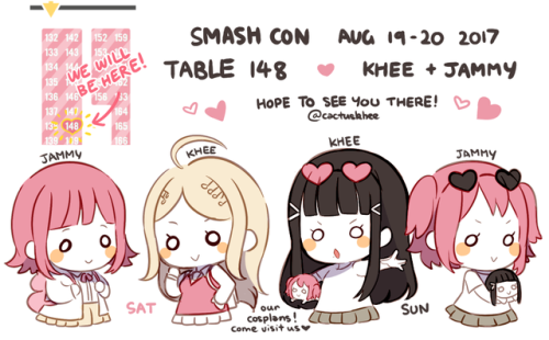 cactuskhee:I’ll be at artist table 148 for Sydney SMASH! con this weekend with @caomeiart! i will ha