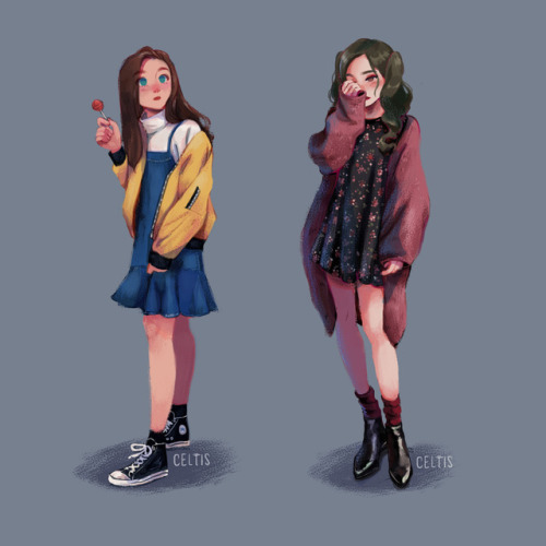 My sweet and sleepy girls.Had some super nice Pinterest references and I think I’m also discovering 