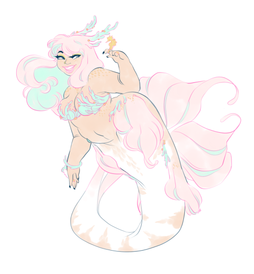 theveryworstthing: mermaid princess sketch commission for octokathryn!