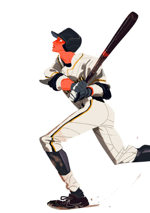 mmcoconut:Baseball got me drawing againsorry i’m never around anymore… I still am the same trash can