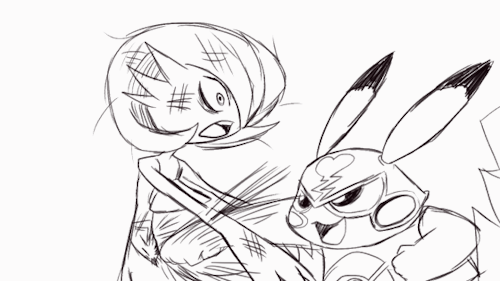 triiworks:How it feels going up against Pikachu Libre