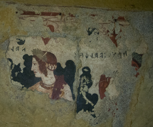 Fresco of Velia Velχa, Tomb of Orcus I, Tarquinia, Italy.Source: By Robin Iversen Rönnlund (Own work