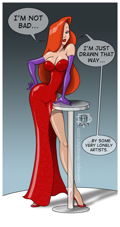 callmepo:  One of my most popular pin-ups from the past. Jessica Rabbit #retrocallmepo  < |D’‘‘‘
