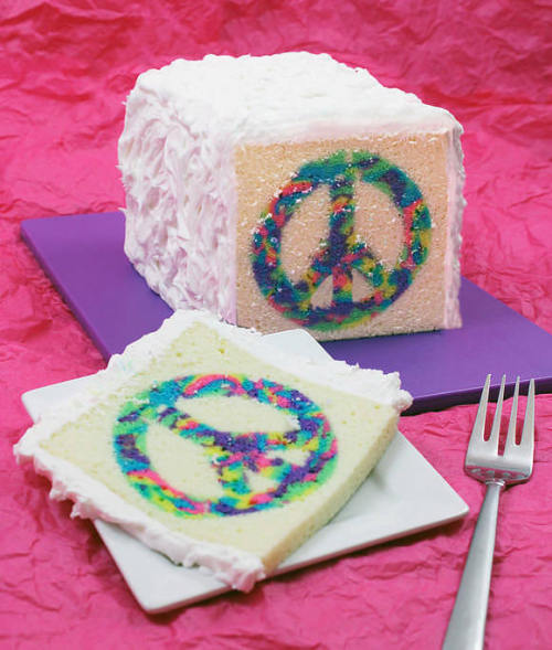DIY Peace Sign Cake Tutorial from Handmade Charlotte here. Did you ever wonder how to make this type