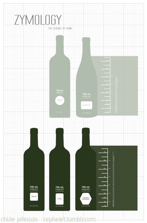 zymology - wine label design