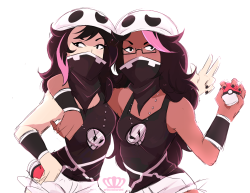 doodled me and @mecchis as team skull grunts