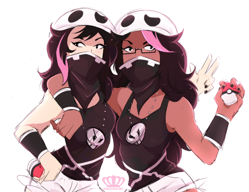 doodled me and @mecchis as team skull grunts !!!we’ve got a bone to pick with you