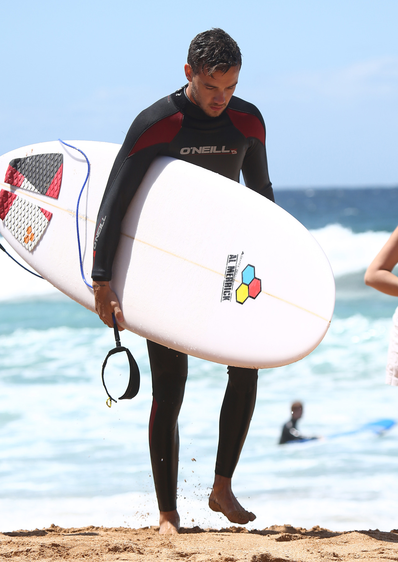 harrystylesdaily:  Liam Payne of One Direction spends his morning learning to surf