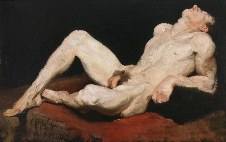 ganymedesrocks:Rex Slinkard, Untitled 1910, a reclining nude in the academic Modernist