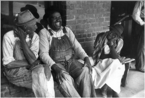 wakeupslaves:  Black people were not allowed to laugh in public in the present of white people/racis