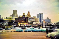 shorpyfan:  Houston, Texas Skyline (1957)