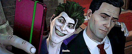 daily-joker: The Joker aka ‘John Doe’ and Bruce Wayne in the Batman: The Enemy Within official trail