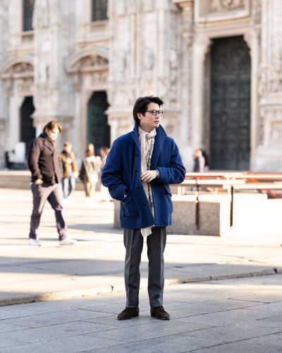 Mark wears this season’s Tokyo Coat in casentino wool, with our three kingdoms scarf.
The Armoury Abroad: Milano Unica. Follow our New York and Hong Kong teams through Milano Unica, the fabric fair where much of our seasonal collection is born.
It...