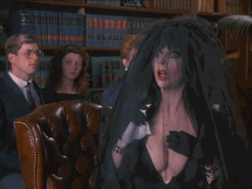 kateordie:  so-treu:  moresongsaboutbuildings:  thegentlemanwitch:  //Elvira//  LIFE GOALS  she was pretty awesome  She is STILL awesome  Soooooooo in love