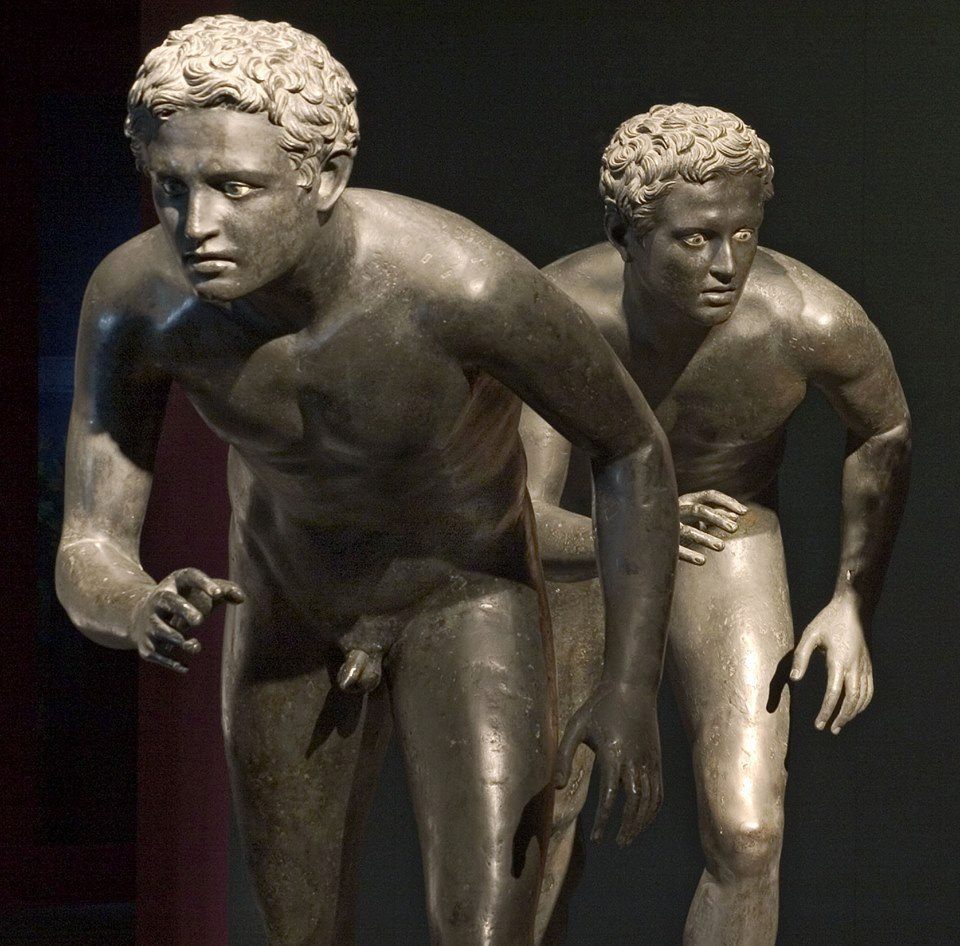 artfreyparis:  “I due corridori” (The Two Runners) from the Villa of the Papyri