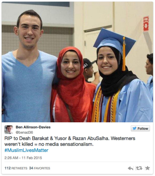 micdotcom:Everyone needs to see these #MuslimLivesMatter tweets after the Chapel Hill shootingTwitter is hearing the message loud and clear: #MuslimLivesMatter. The hashtag is taking over social media following the shooting deaths of three Muslim students