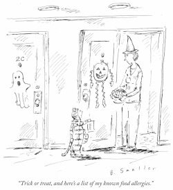 sharpestrose:  pissfreak:  meowgon:  newyorker:  A cartoon by Barbara Smaller. Discover more cartoons with our cartoon randomizer.  lmao what is the joke new yorker  “allergies”…..am i right? millenials! sjws? am i right?????  This is such a shitty