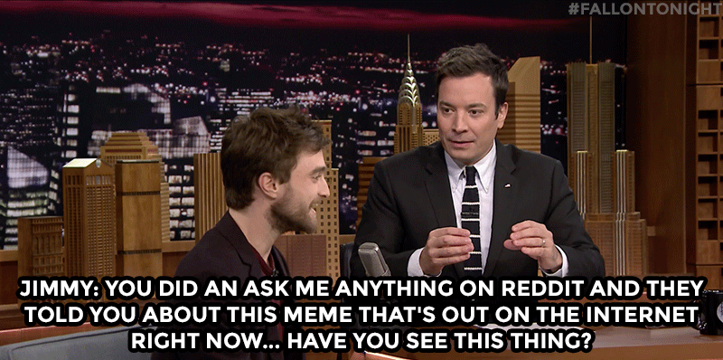 fallontonight:  Jimmy confronts Daniel Radcliffe about the reddit Daniel Boringcliffe