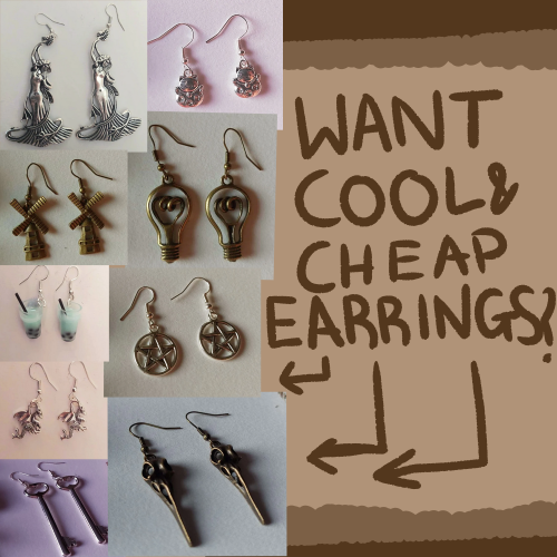 Wanna Get Some Cool & Cheap Earrings, AND Help A Young Artist Get Out Of Their Overdraft After Uni??