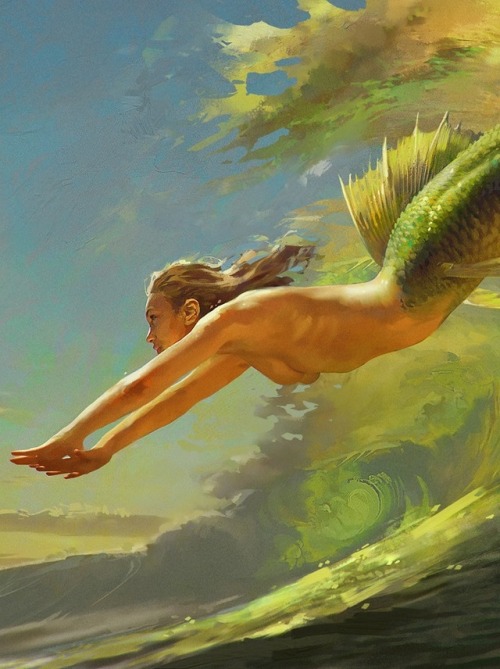 theamazingdigitalart: Jumping waves by Anna Podedworna 