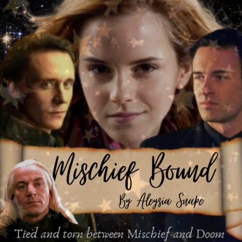 mrvlmagic:Today’s Mini bang reveal find Hermione bound to two powerful beings!Mischief BoundAuthor: 
