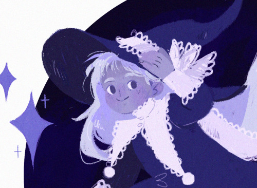 cornflakesdoesart: little monochrome witch :-)