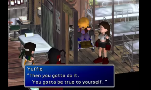 wishingformemoria: “Yuffie only cares for materia.” Yuffie’s motive to join the gr