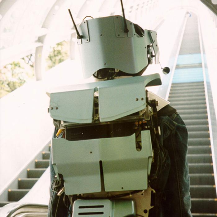 gallowhill:  Krzysztof Wodiczko (Interrogative Design Group) - Dis-Armor, 1999-2001
