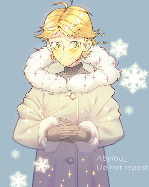 Adrien with a fluffy coat because it’s what he deserves. And also because I want to practice f