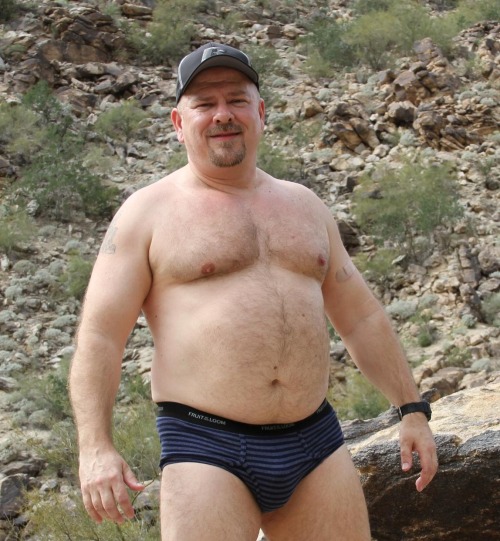 rej269:  bubbatopia:  Hat and underwear from Walmart, watch from Target. Cause I’m originally from Ohio and that’s how I roll. South Mountain park, Phoenix, AZ, March 12, 2015.   WooF!! 