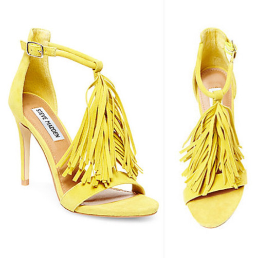 fringe heels are beautiful and bring attention to your feet, in varied colors, he makes it look bold