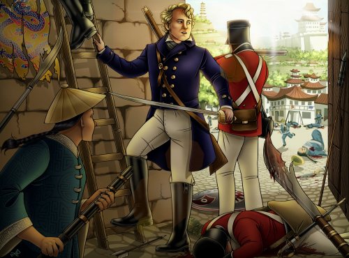 James Fitzjames fighting in the opium war in Chinaa commission for @fabtet for their website about t