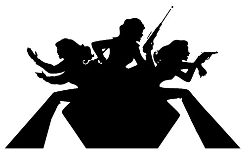 A Charlie’s Angels logo I had to pull from the internet off a vintage board game. Then cleaned the w