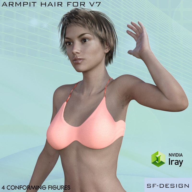 Need some body hair for your V7 character? 	This product contains 4 different conforming
