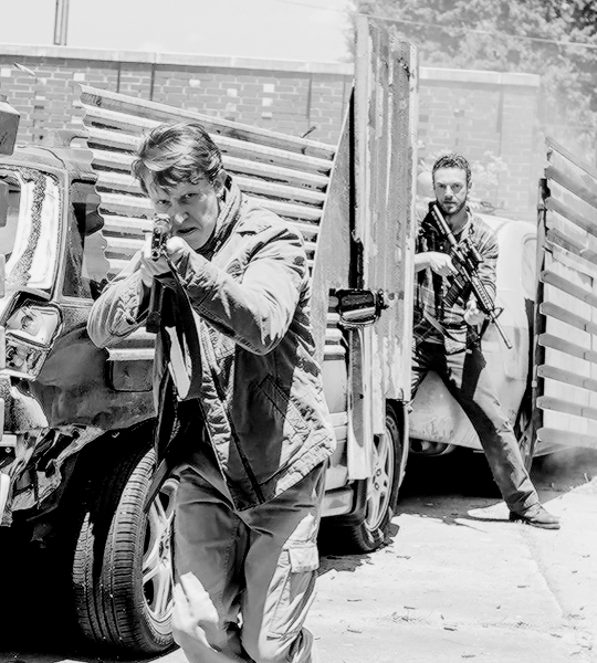 The Walking Dead — Aaron and Eric in The Walking Dead Season 8...