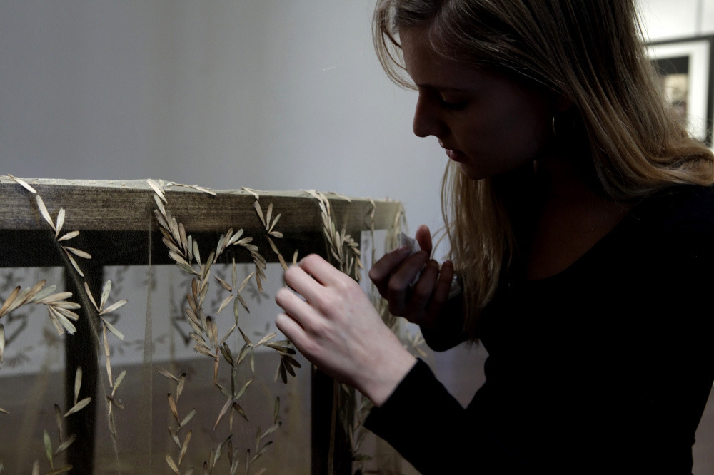 itscolossal:  Heirloom: A Tablecloth Created with Lace-like Patterns of Collected