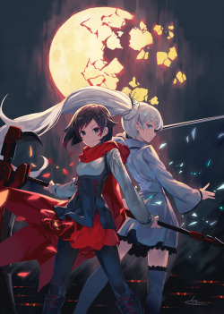 thetangles: ★  泉彩  | whiterose ☆ ⊳ ruby and weiss (rwby) ✔ republished w/permission    