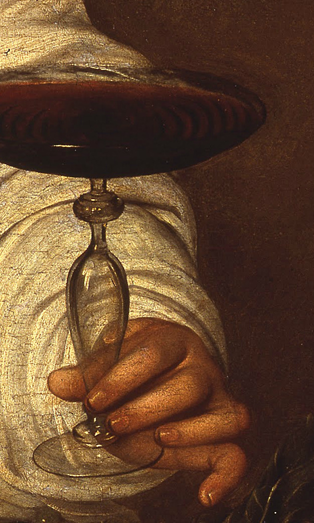 v-ersacrum:  Caravaggio, Bacchus (details), c.1595 