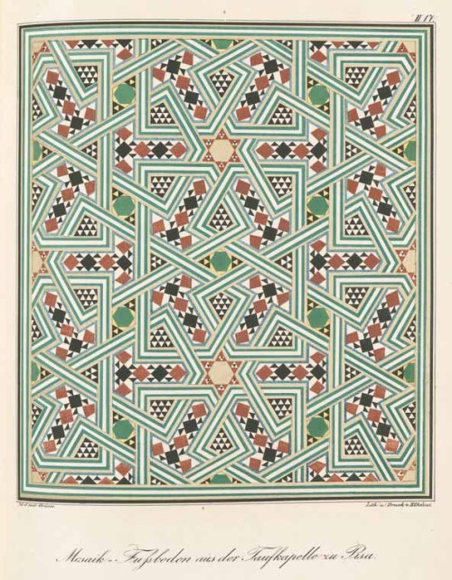 design-is-fine:F. M. Hessemer, mosaic floor, dome of Orvieto, 1842. NYPL