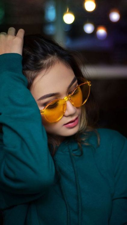 Yellow, sunglasses, Asian woman, model, 720x1280 wallpaper @wallpapersmug : ift.tt/2FI4itB -