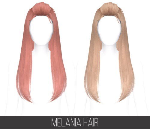                                             MELANIA HAIR10  colors Hair categoryHQ mod compatibleMes