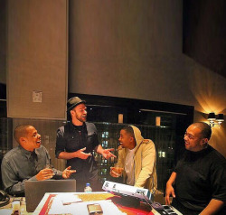 hip-hop-lifestyle:  Jay-Z, JT, Nas, and Timbaland. 