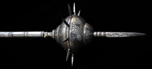 Indian steel and silver mace, 18th or 19th century.from The Jorge Caravana Collection