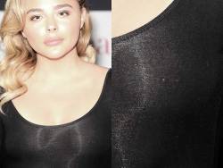 starprivate:  Chloe Moretz does nipple piercing  Chloe Moretz wants you to know she punished her left nipple with a big piercing!