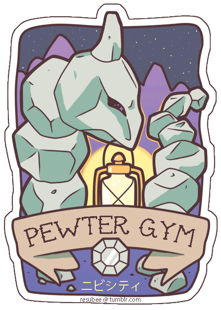 resubee:      All done finally, here’s the entire set of my Kanto gym badge stickers! The first half was here.  They’ll be available as a set in my etsy store and will also be sold singly at my upcoming art tables.    