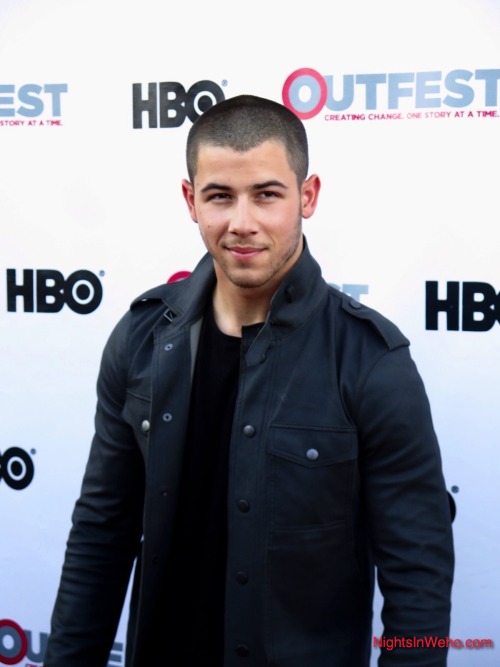wehonights:  Nick Jonas & show creator Byron Balasco in West Hollywood for the LGBT OUTFEST film festival to discuss his budding gay MMA fighter character on the DIRECTV show KINGDOM