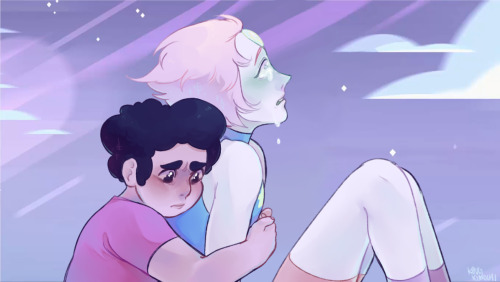 kingkimochi:I did a screencap redraw for Steven Universe!! *q* ( except i was feeling particularly lazy to do the BG, so i just went over it the cap 8′^)) )
