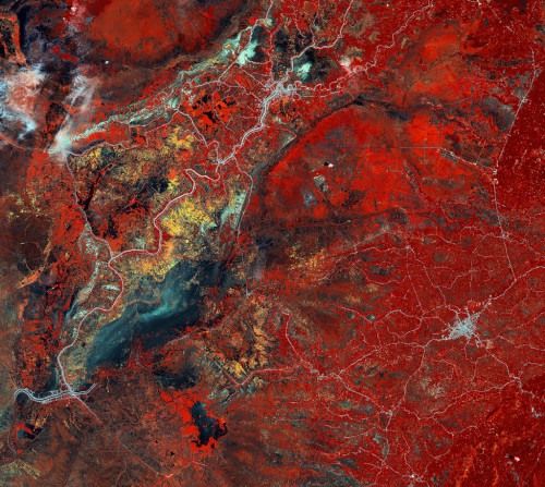 South Kalimantan, Borneo by europeanspaceagency.More Red here.